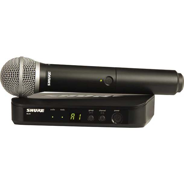 Shure BLX24/PG58-H9 Sistema Inalámbrico de Micrófono de Mano PG58 Banda H9 512-542 MHz 1