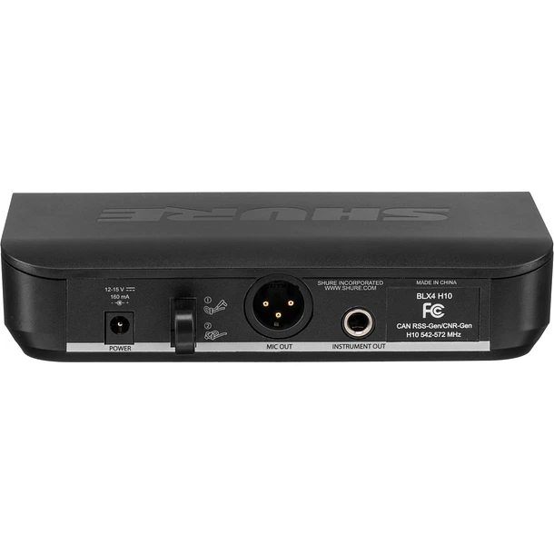 Shure BLX24/PG58-H9 Sistema Inalámbrico de Micrófono de Mano PG58 Banda H9 512-542 MHz 7