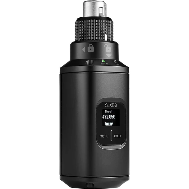 Shure SLXD3=-G58 Transmisor Digital Inalámbrico Plug-On XLR Con Phantom Power Banda G58 470-514 MHz 1