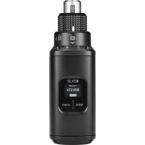 Shure SLXD3=-G58 Transmisor Digital Inalámbrico Plug-On XLR Con Phantom Power Banda G58 470-514 MHz 2