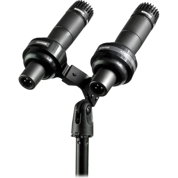Shure VIP55SM Soporte Doble Para Dos Micrófonos SM57 Con Amortiguación Para Atril y Pedestal 1