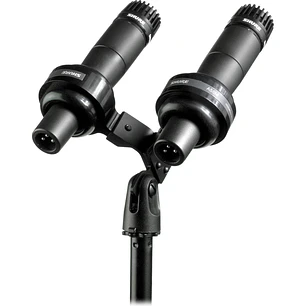 Shure VIP55SM Soporte Doble Para Dos Micrófonos SM57 Con Amortiguación Para Atril y Pedestal