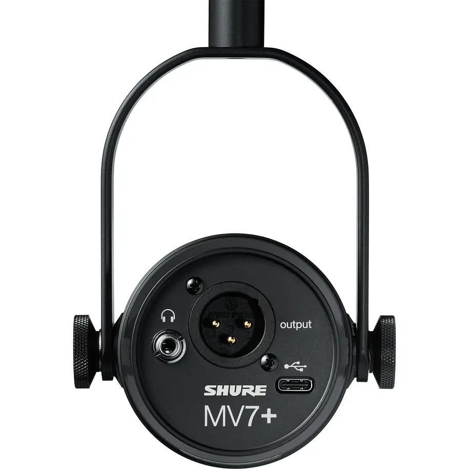 Shure MV7+-K Micrófono Podcast Híbrido USB-C y XLR Negro 4