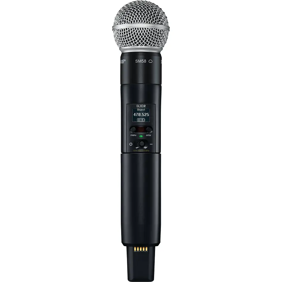 Shure SLXD2/SM58=-G58 Transmisor de Mano Digital Inalámbrico con Cápsula SM58 Banda G58 1