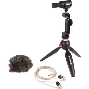 Shure MV88+SE215-CL Kit de Videografía Móvil con Micrófono MV88+ y Audífonos SE215