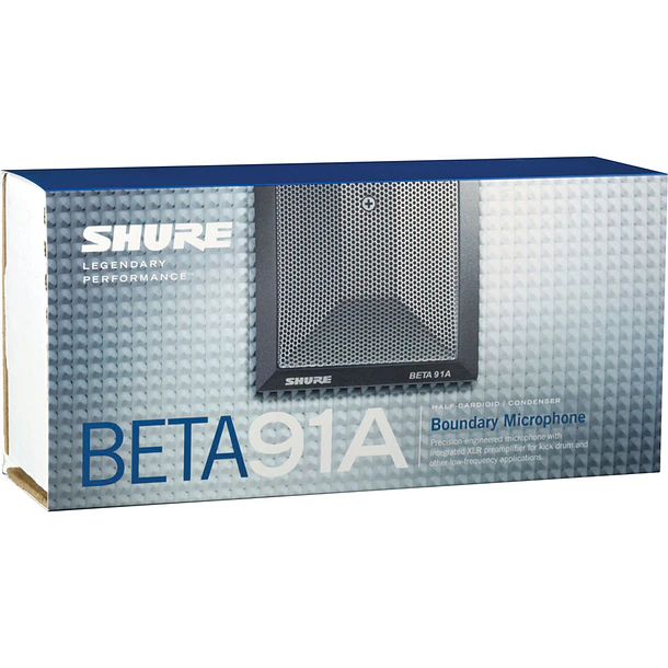 Shure BETA 91A Micrófono Boundary Condensador Para Bombo Semicardioide Con Preamplificador Integrado 4