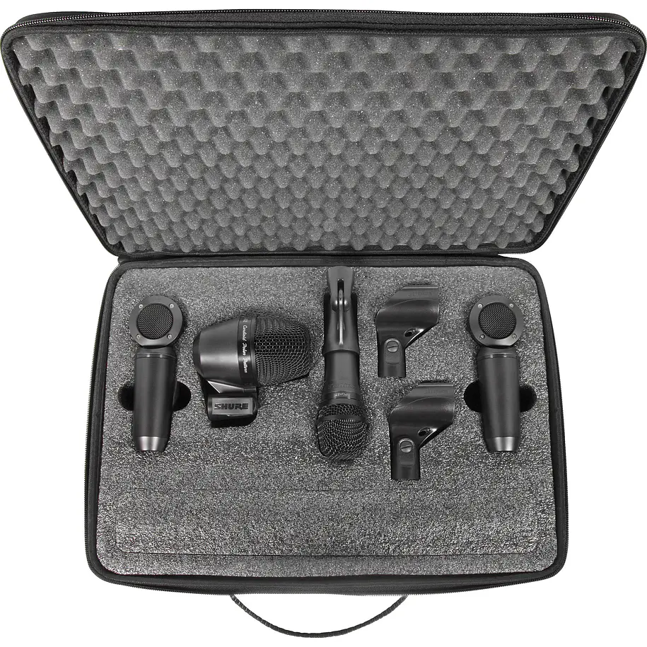 Shure PGASTUDIOKIT4 Kit de 4 Micrófonos de Estudio Para Batería e Instrumentos Con Estuche 3