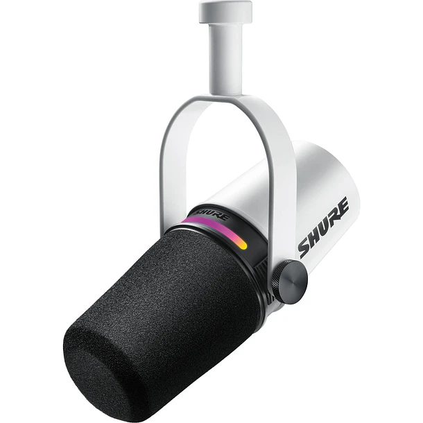 Shure MV7+ Micrófono Podcast Híbrido USB-C y XLR Blanco 1