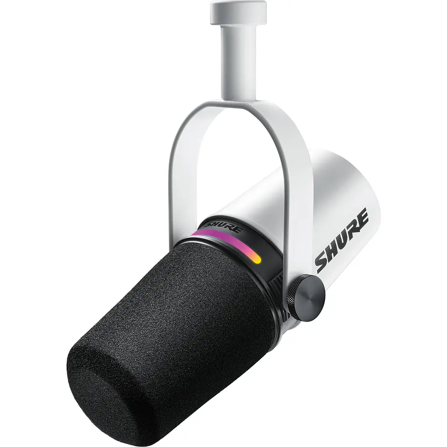 Shure MV7+ Micrófono Podcast Híbrido USB-C y XLR Blanco 1