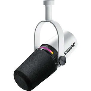 Shure MV7+ Micrófono Podcast Híbrido USB-C y XLR Blanco