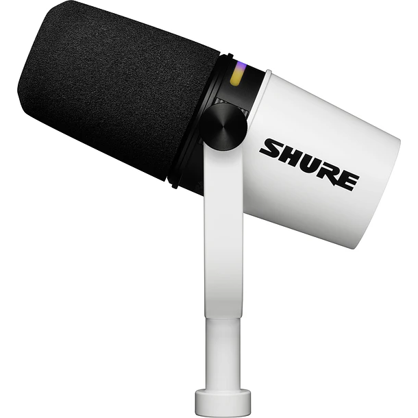 Shure MV7+ Micrófono Podcast Híbrido USB-C y XLR Blanco 3