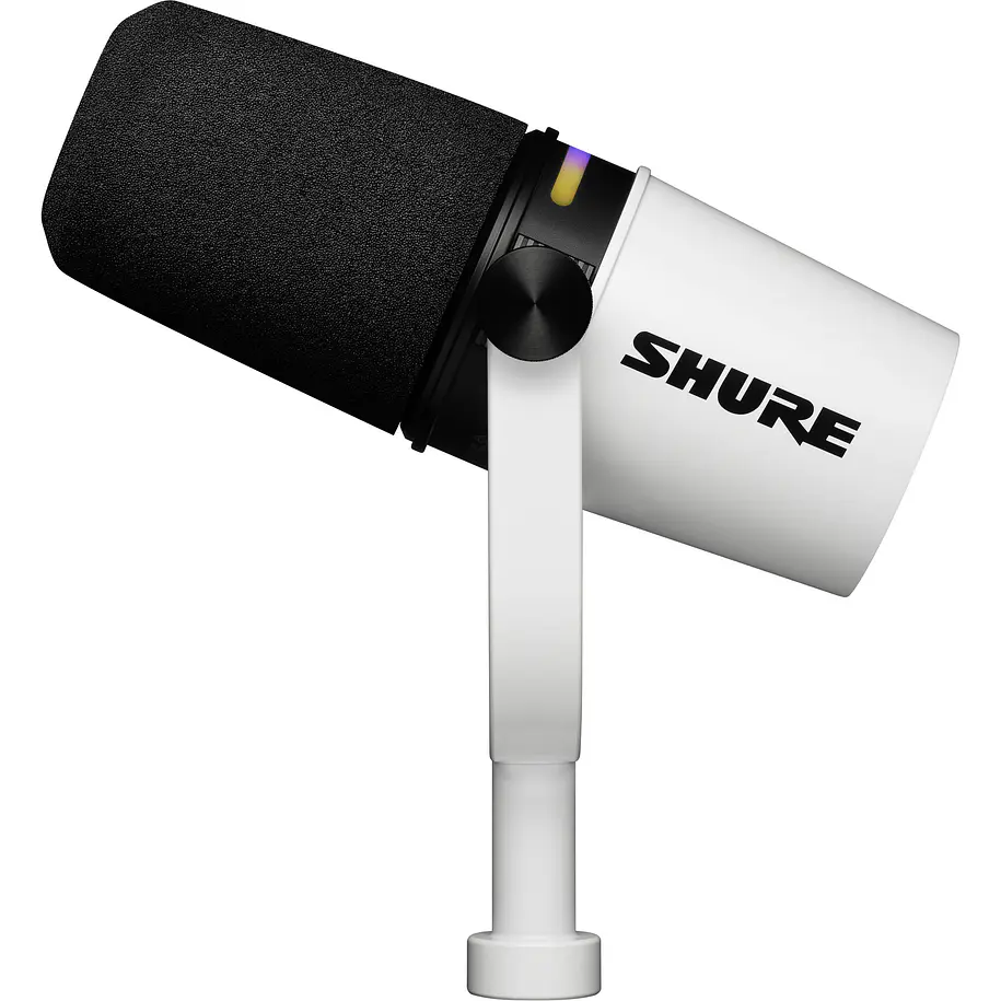 Shure MV7+ Micrófono Podcast Híbrido USB-C y XLR Blanco 3