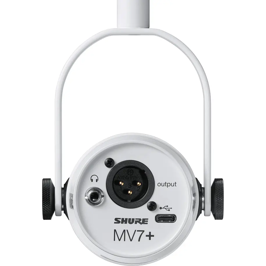 Shure MV7+ Micrófono Podcast Híbrido USB-C y XLR Blanco 4