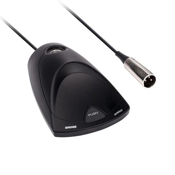 Shure MX400DP Base de Escritorio Con Preamplificador y Botón de Silencio Para Micrófonos Cuello de Ganso Microflex 1