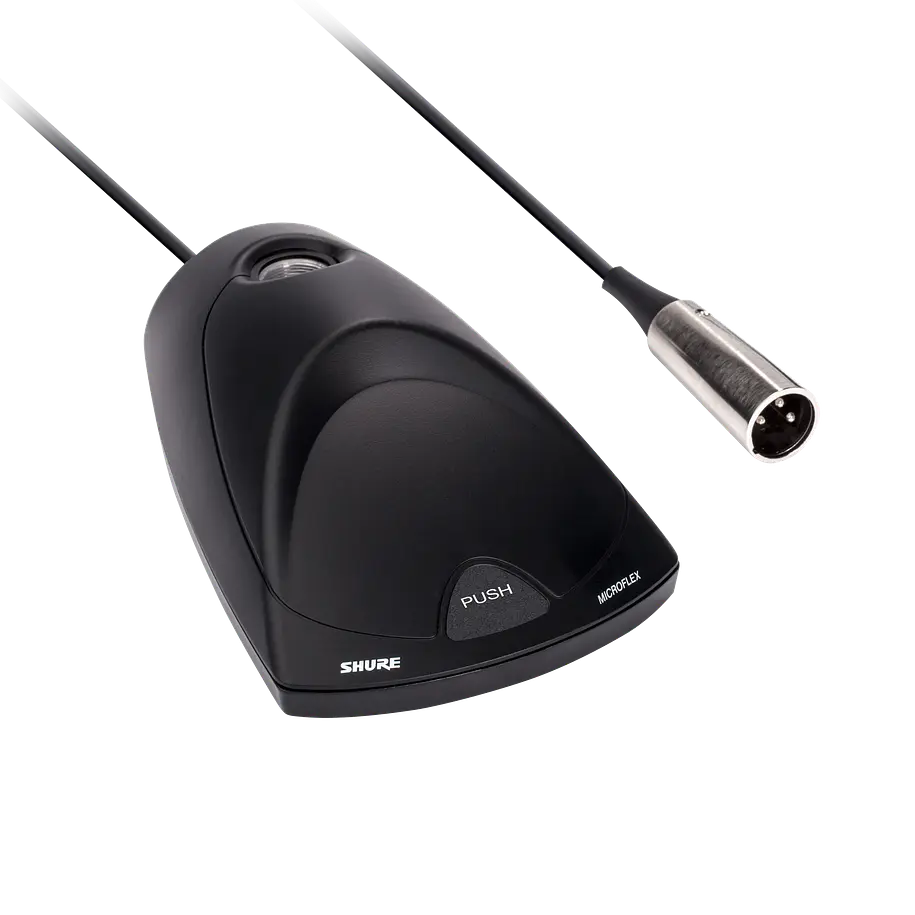 Shure MX400DP Base de Escritorio Con Preamplificador y Botón de Silencio Para Micrófonos Cuello de Ganso Microflex 1