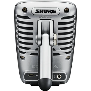 Shure MV51-DIG Micrófono USB Condensador de Diafragma Grande Para Podcast y Home Studio