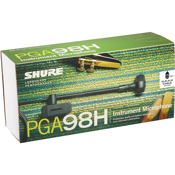 Shure PGA98H-XLR Micrófono Condensador Cardioide de Clip Para Instrumentos de Viento y Bronce 3