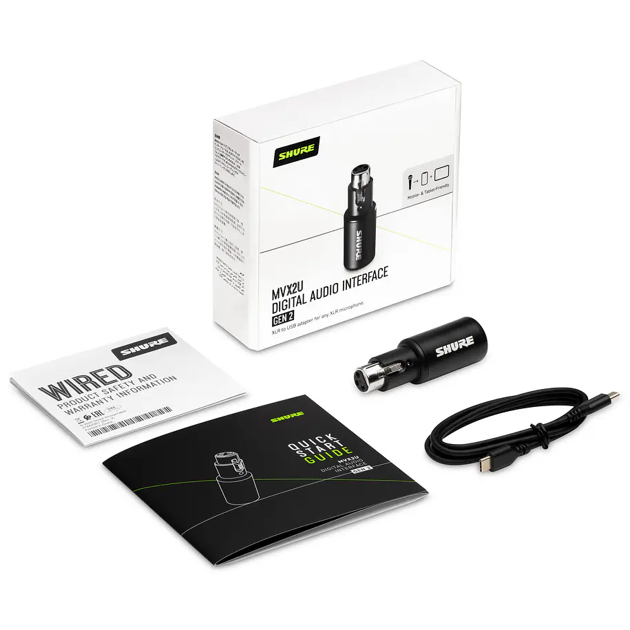 Shure MVX2UG2 Interfaz de Audio XLR a USB-C con DSP (MVX2U Gen 2) 5