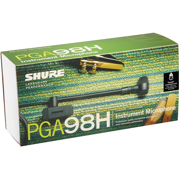 Shure PGA98H-TQG Micrófono de Condensador Cardioide Para Instrumentos de Viento con Conector TA4F 3