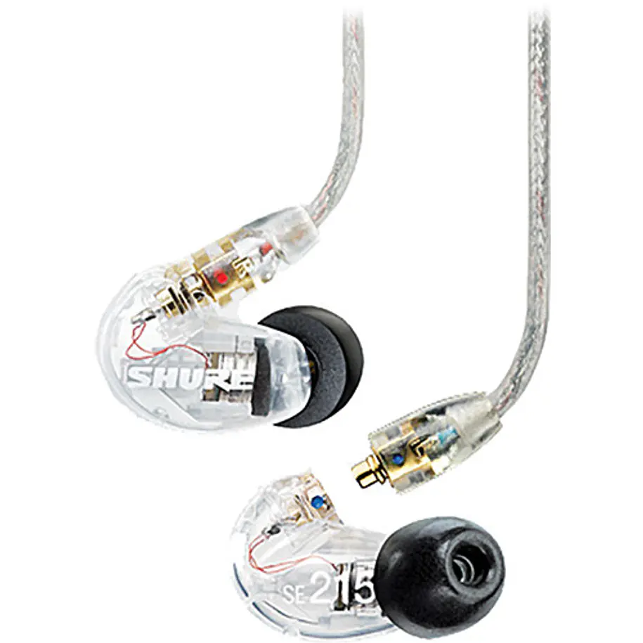 Shure SE215-CL Audífonos In-Ear de Aislamiento Acústico Transparentes con Cable Desmontable 1