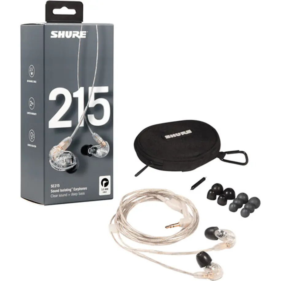 Shure SE215-CL Audífonos In-Ear de Aislamiento Acústico Transparentes con Cable Desmontable 2