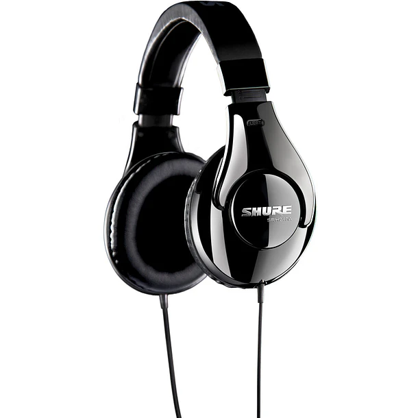 Shure SRH240A-BK Audífonos Cerrados Over-Ear Con Drivers de 40 mm Livianos y Cómodos 1