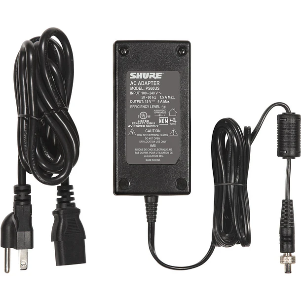 Shure PS60US Fuente de Poder 15 V 4 A Para Cargadores y Antenas Shure 1