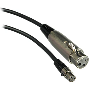 Shure WA310 Cable Adaptador TA4F a XLR Hembra de 1,2 m Para Transmisores Bodypack
