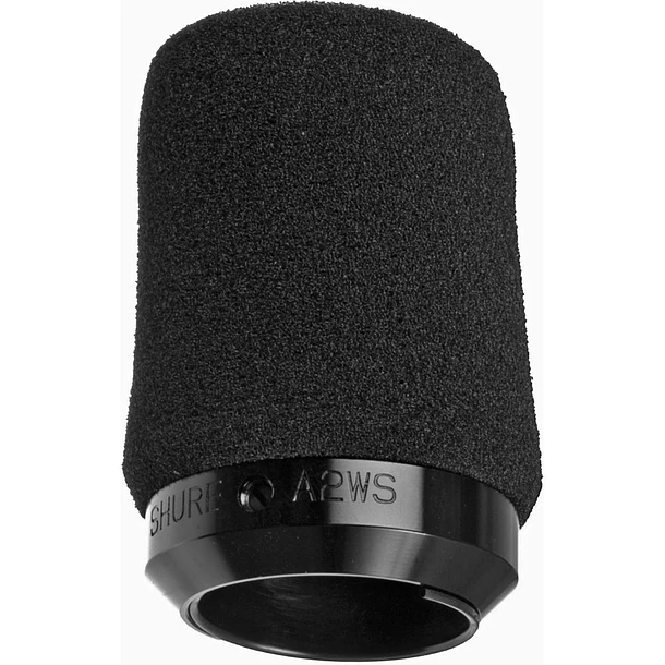 Shure A2WS-BLK Paravientos de Espuma Negro Con Bloqueo Para Micrófonos SM57 y Serie 545 1