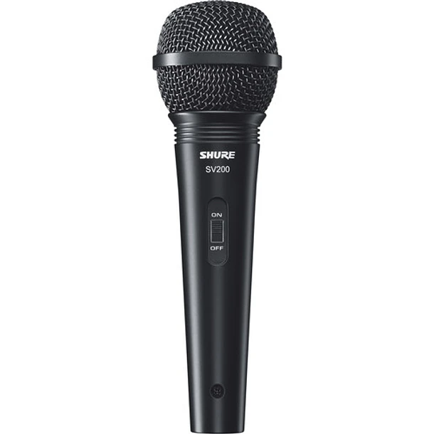 Shure SV200 Micrófono Vocal Dinámico Cardioide Con Rejilla Resistente a Golpes y Cable XLR 1