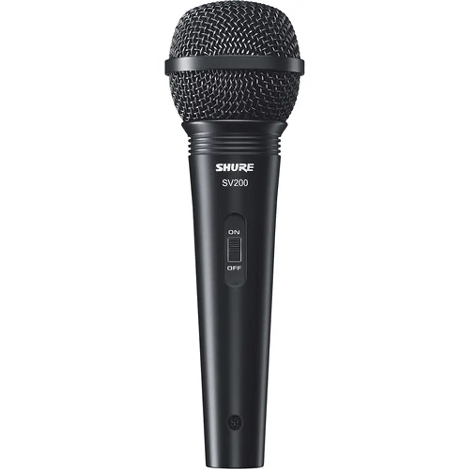 Shure SV200 Micrófono Vocal Dinámico Cardioide Con Rejilla Resistente a Golpes y Cable XLR 1