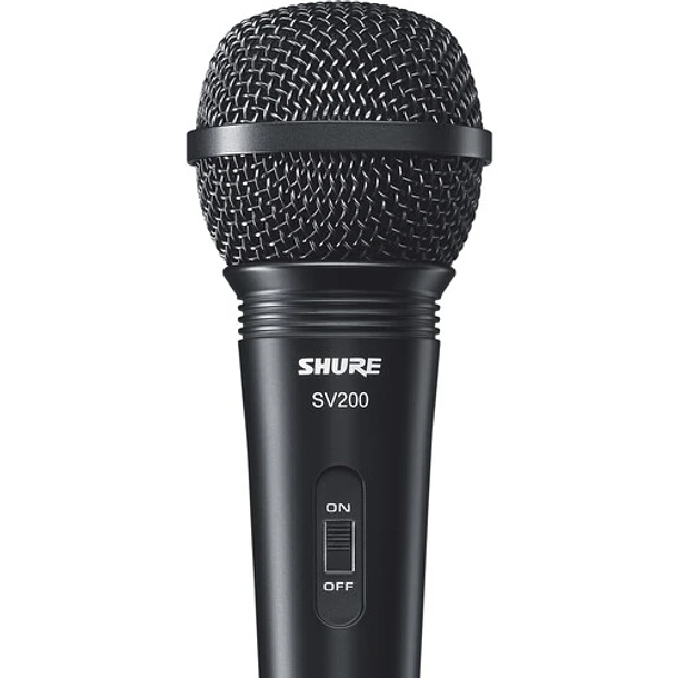 Shure SV200 Micrófono Vocal Dinámico Cardioide Con Rejilla Resistente a Golpes y Cable XLR 2