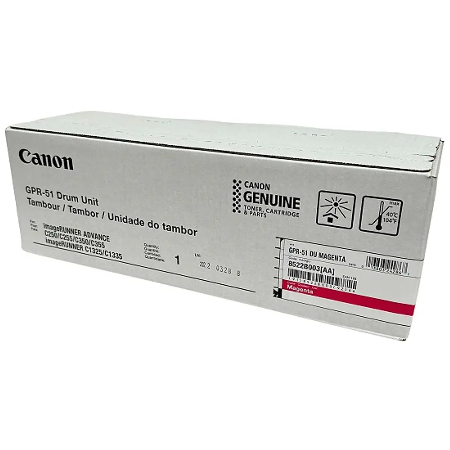 Canon GPR-51 Unidad de Tambor Magenta Para imageRUNNER ADVANCE C250/C255 y C350/C355 3