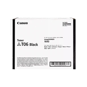 Canon T06 Tóner Negro Alto Rendimiento 20.500 Páginas Para imageRUNNER 1643 e imageFORCE 1643
