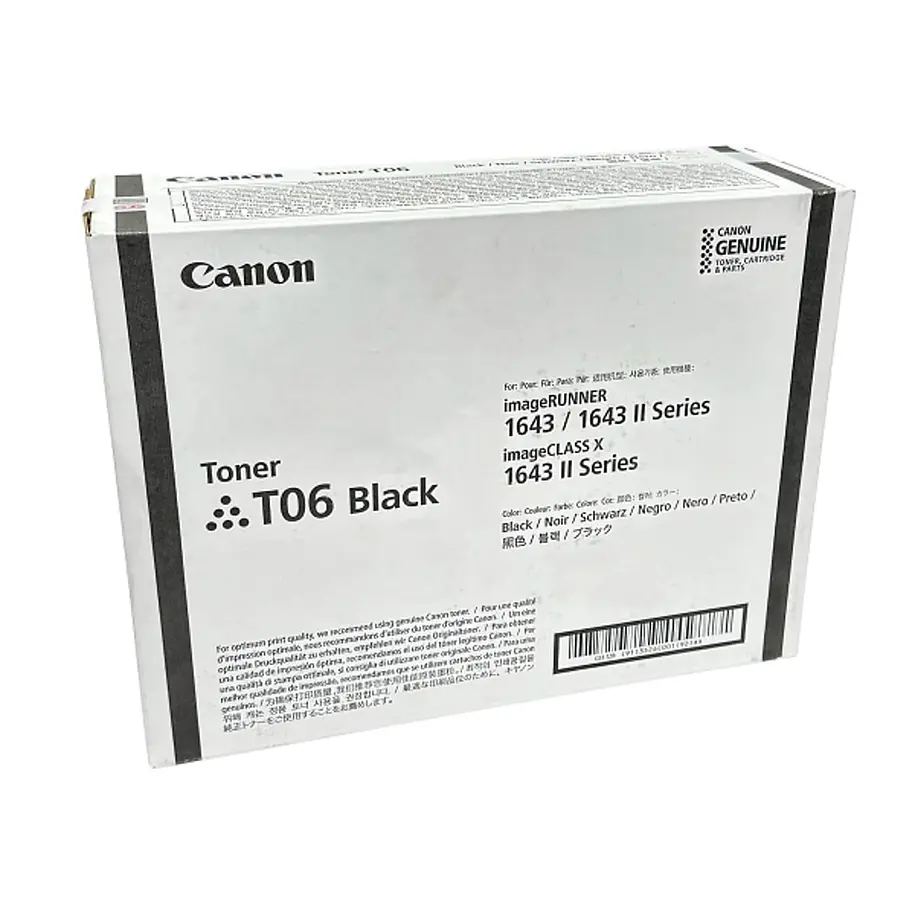 Canon T06 Tóner Negro Alto Rendimiento 20.500 Páginas Para imageRUNNER 1643 e imageFORCE 1643 2
