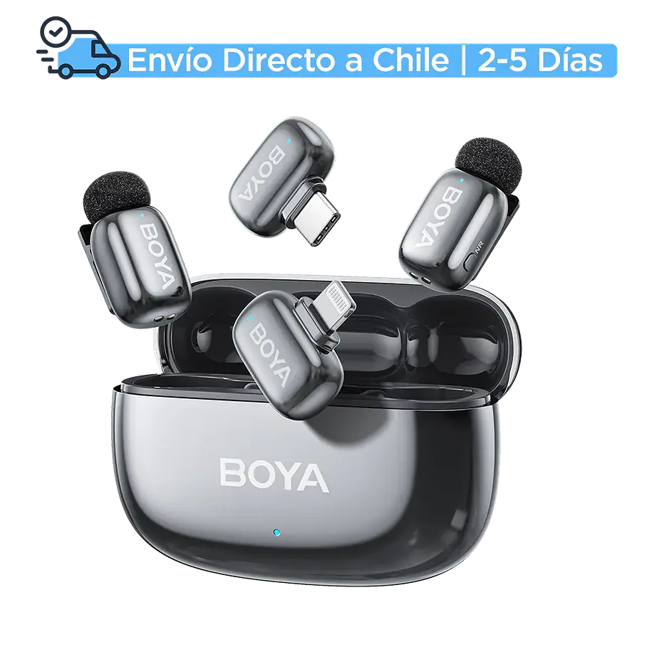 Boya BOYAMINI 2-03 Micrófono Inalámbrico Doble Lightning Para iPhone Con Estuche de Carga 2