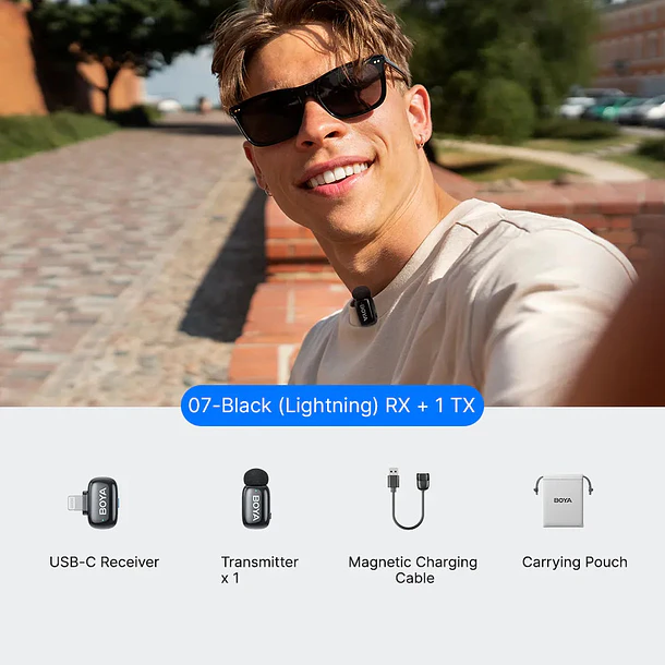 Boya BOYAMINI 2-03 Micrófono Inalámbrico Doble Lightning Para iPhone Con Estuche de Carga 6
