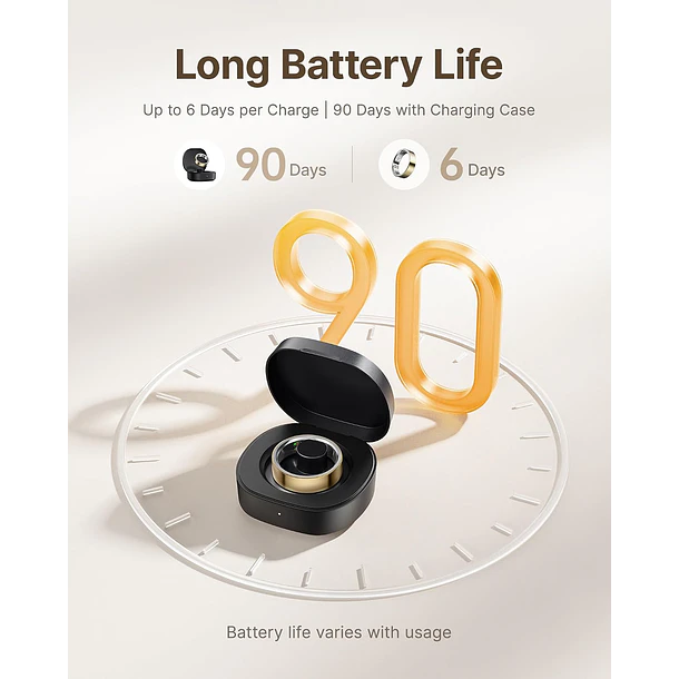 Boya BOYACARE Ring Anillo Inteligente de Salud y Sueño Color Dorado Talla 9 5