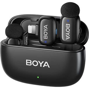 Boya BOYAMINI 2-03 Micrófono Inalámbrico Doble Lightning Para iPhone Con Estuche de Carga