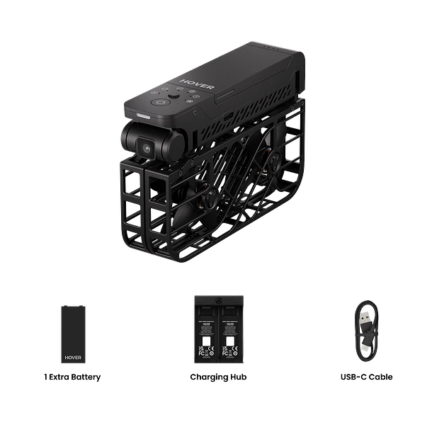 HOVERAir X1 Combo Dron Cámara Autónoma Plegable Negro 125 g Con 2 Baterías y Hub de Carga HA10001 3