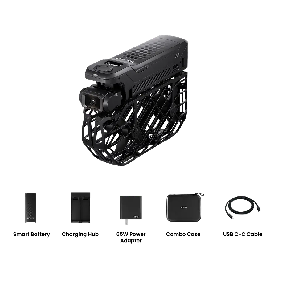 HOVERAir X1 PRO Combo Dron Cámara Autónoma 4K60 Con 3 Baterías, Hub de Carga y Estuche HA10002 2