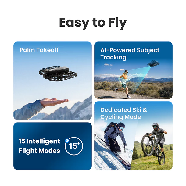 HOVERAir X1 PRO Combo Dron Cámara Autónoma 4K60 Con 3 Baterías, Hub de Carga y Estuche HA10002 4