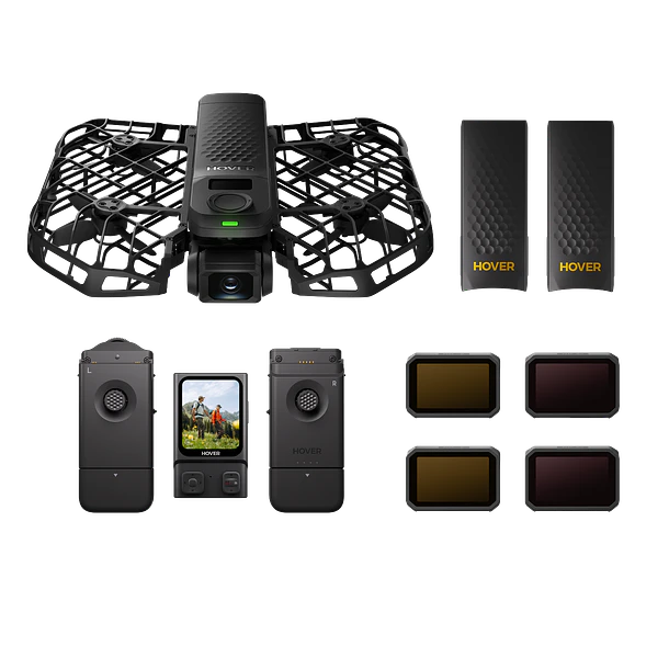 HOVERAir X1 PRO Cycling Combo Dron Cámara Autónoma 4K Con Beacon, JoySticks y Kit Para Ciclismo HA10004 1