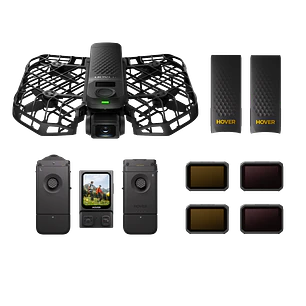 HOVERAir X1 PRO Cycling Combo Dron Cámara Autónoma 4K Con Beacon, JoySticks y Kit Para Ciclismo HA10004
