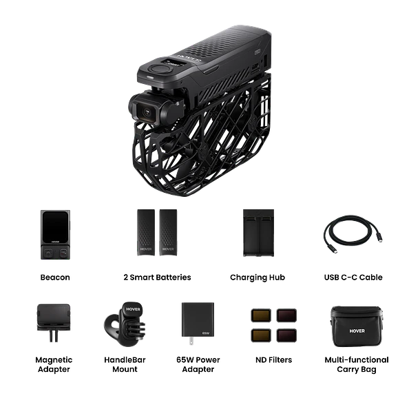 HOVERAir X1 PRO Cycling Combo Dron Cámara Autónoma 4K Con Beacon, JoySticks y Kit Para Ciclismo HA10004 3