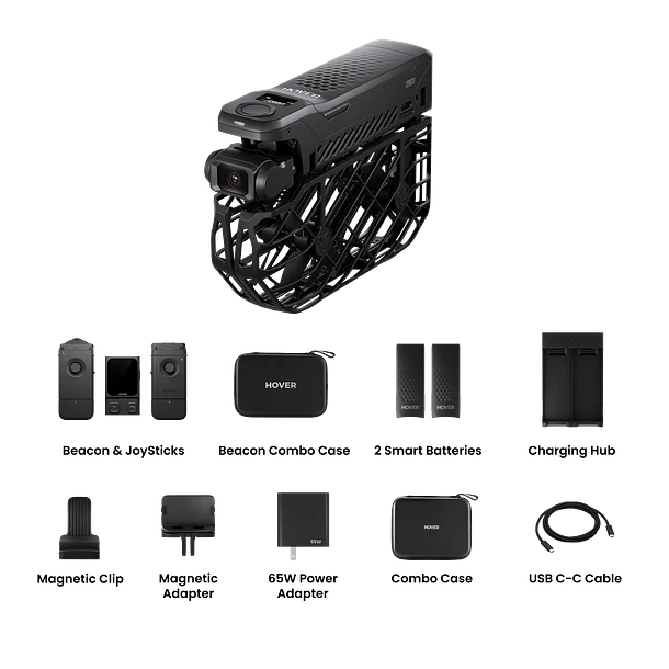 HOVERAir X1 PRO Cycling Combo Dron Cámara Autónoma 4K Con Beacon, JoySticks y Kit Para Ciclismo HA10004 4