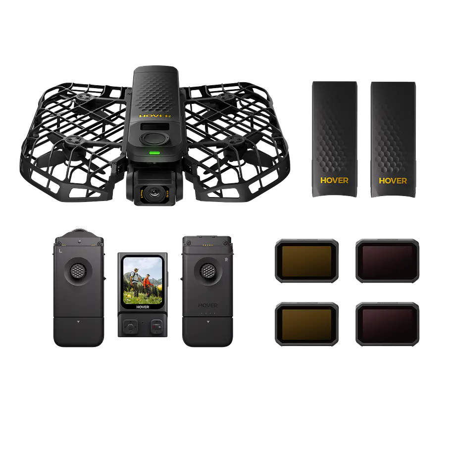 HOVERAir X1 PROMAX Cycling Combo Dron Cámara Autónoma 8K Con Beacon, JoySticks y Kit Para Ciclismo HA10005 1