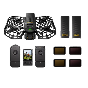 HOVERAir X1 PROMAX Cycling Combo Dron Cámara Autónoma 8K Con Beacon, JoySticks y Kit Para Ciclismo HA10005