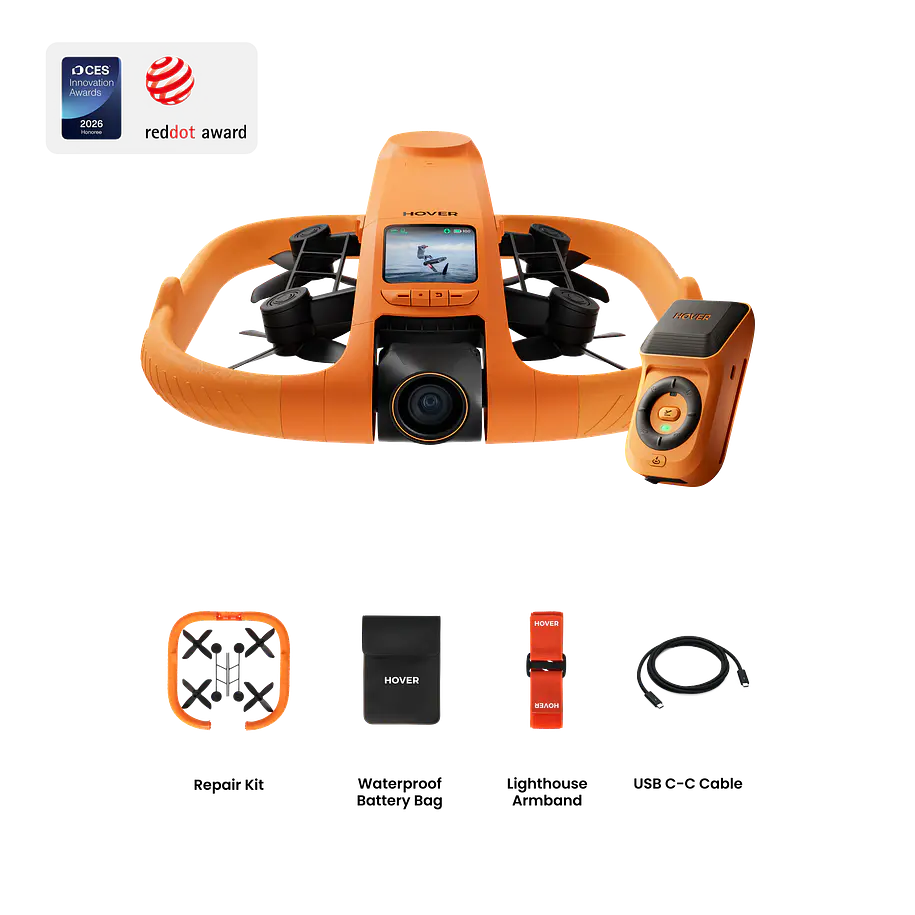 HOVERAir AQUA Basic Combo Dron Cámara Autónoma Flotante IP67 Para Deportes Acuáticos HA10006 2