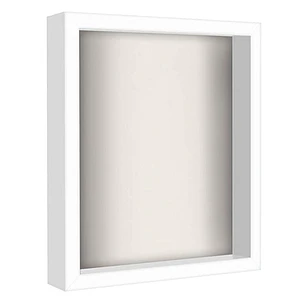 VGO SHBS5050-W Marco Shadow Box 50x50 de MDF y Vidrio Blanco Con Profundidad de 3,5 cm